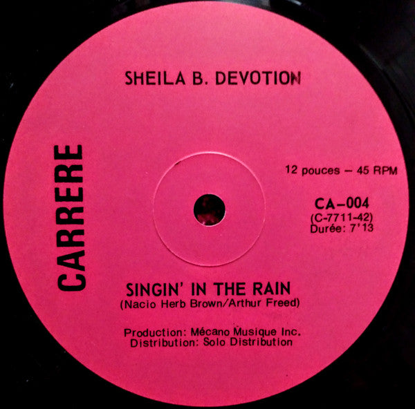 Singin In The Rain / Shake Me Sheila & B. Devotion