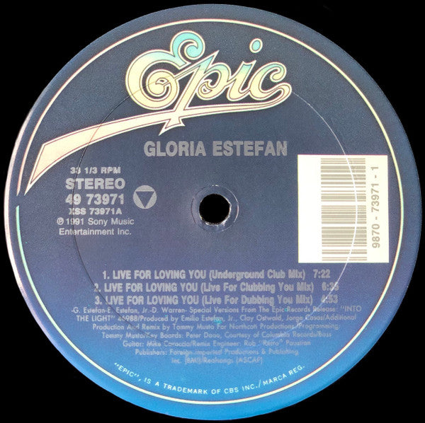 Live For Loving You Gloria Estefan