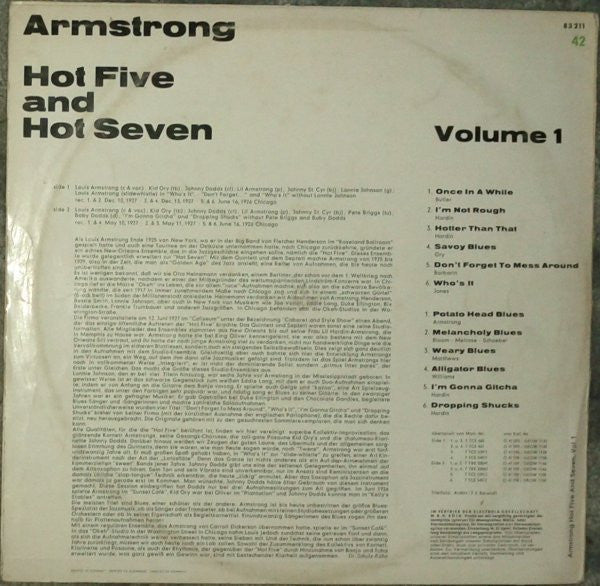 Armstrong Hot Five And Seven, Vol.1 | Rectangle Triangle