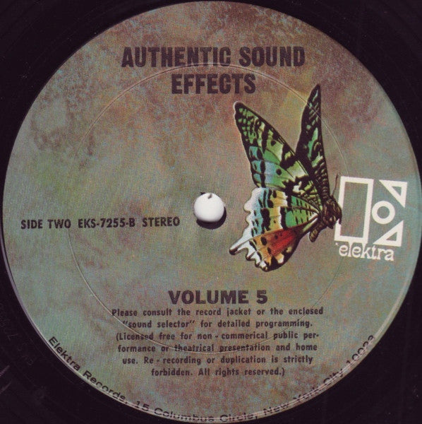 Effets sonores authentiques Volume 5 Jac Holzman