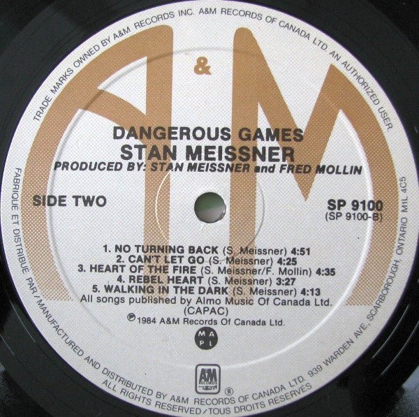 Dangerous Games Stan Meissner