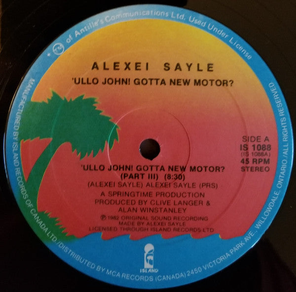 Ullo John ! Tu as un nouveau moteur ? Alexeï Sayle