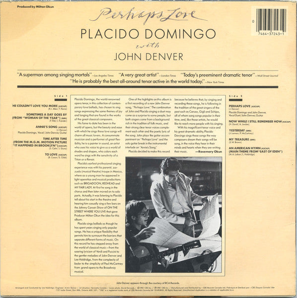 Perhaps Love Placido Domingo,John Denver