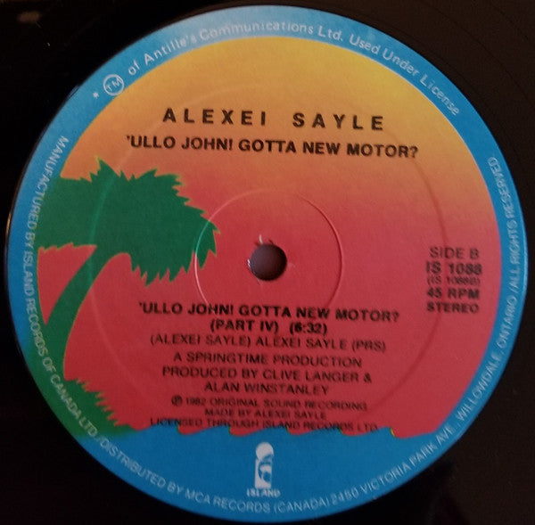 Ullo John ! Tu as un nouveau moteur ? Alexeï Sayle