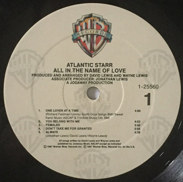 All In The Name Of Love Atlantic Starr