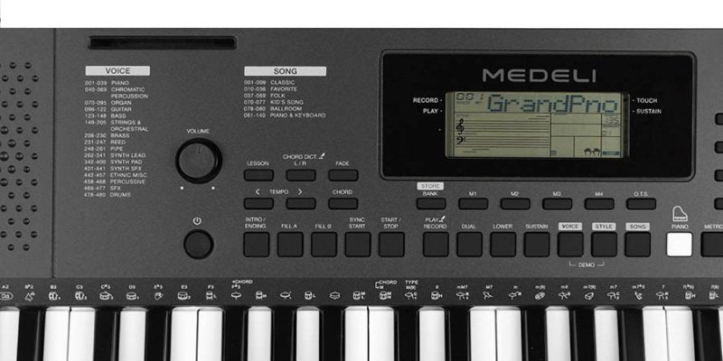 Medeli MK100 Millenium Series 61-Key Keyboard With Touch Sensitive Keys 