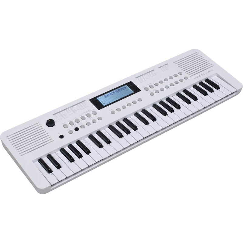 Medeli MK49-WH 49-Key Portable Keyboard with USB Midi and Audio, White 
