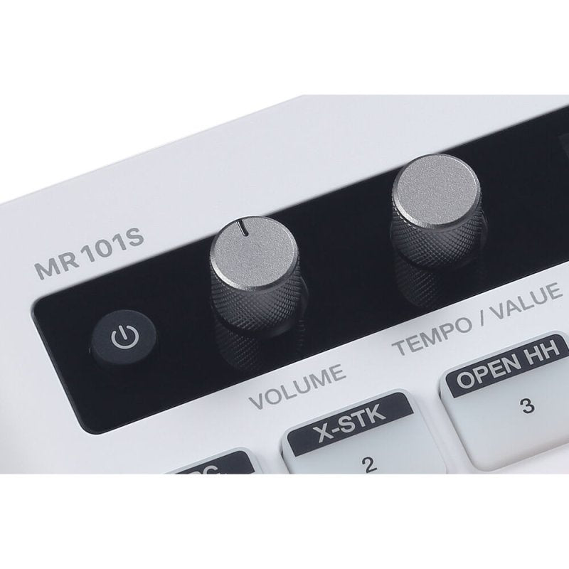Medeli MR101S-WH Portable 16-Pad Portable Rhythm Machine with USB MIDI and Audio, White 