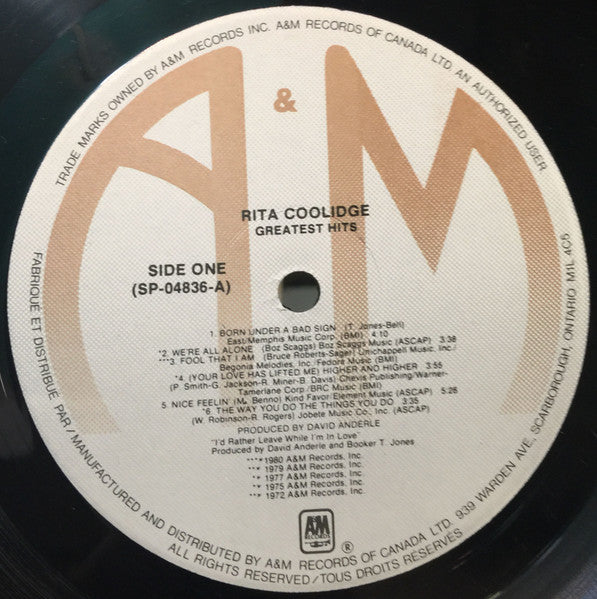 Greatest Hits Rita Coolidge
