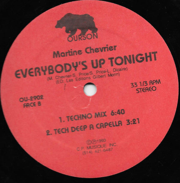 Everybody's Up Tonight Martine Chevrier