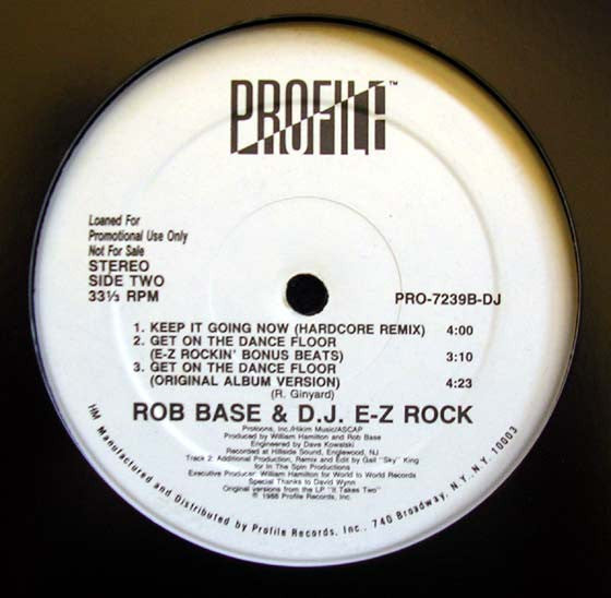 Get On The Dance Floor 3 Rob Base & DJ E-Z Rock