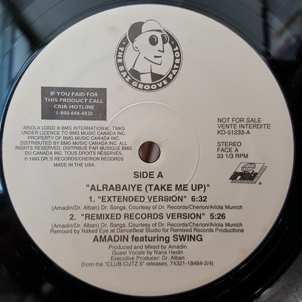 Take Me Up / The Ambient Remixes Of "Paris" Amadin,Swing,Malcolm McLaren