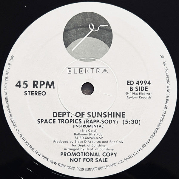 Rude Boys / Space Tropics (Rapp-sody) 2 Dept. Of Sunshine