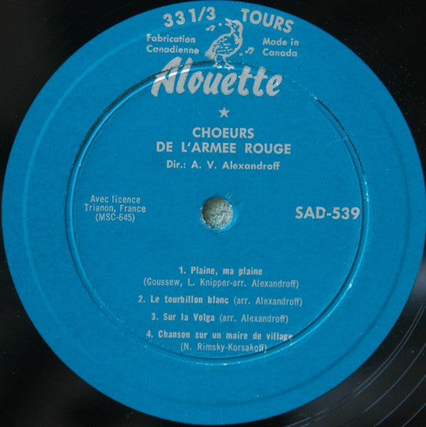 Les Plus Beaux Chants Russes The Alexandrov Red Army Ensemble,Les Cosaques De L'Oural
