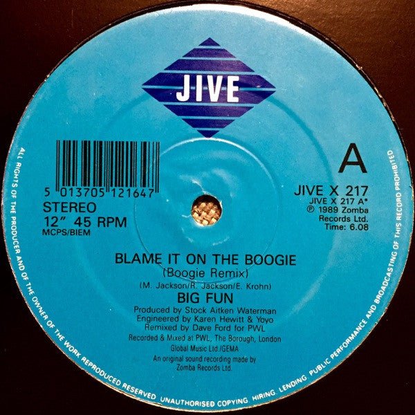 Blame It On The Boogie (Boogie Remix) Big Fun
