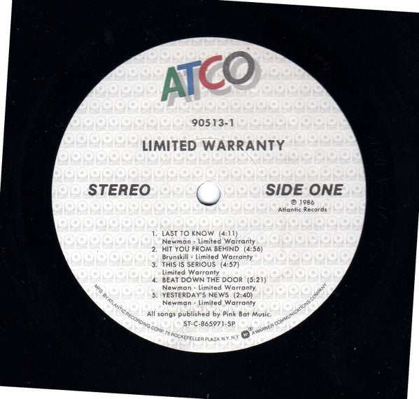 Limited Warranty Limited Warranty