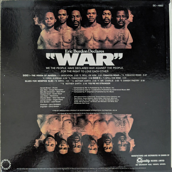 Eric Burdon Declares "War" Eric Burdon & War
