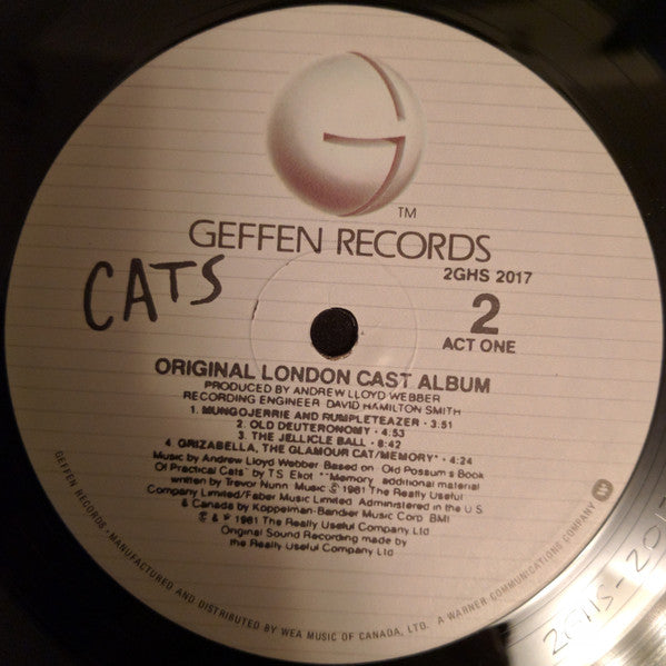 Cats : Album original du casting londonien Andrew Lloyd Webber
