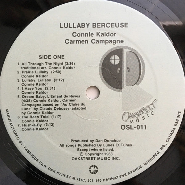 Lullaby Berceuse Connie Kaldor,Carmen Campagne