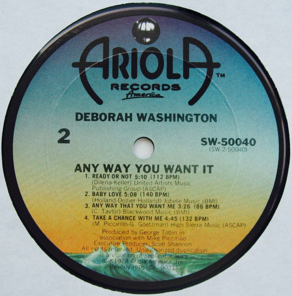 Any Way You Want It Deborah Washington