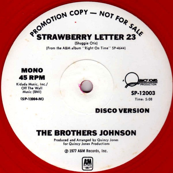 Lettre aux fraises 23 (version disco) Frères Johnson