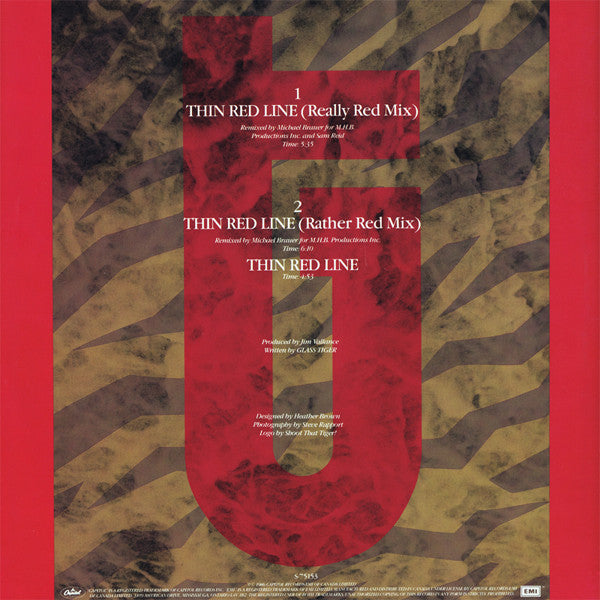 Thin Red Line Glass Tiger