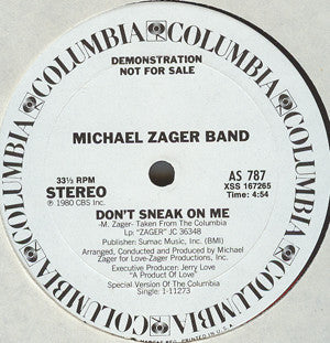 Don't Sneak On Me The Michael Zager Band