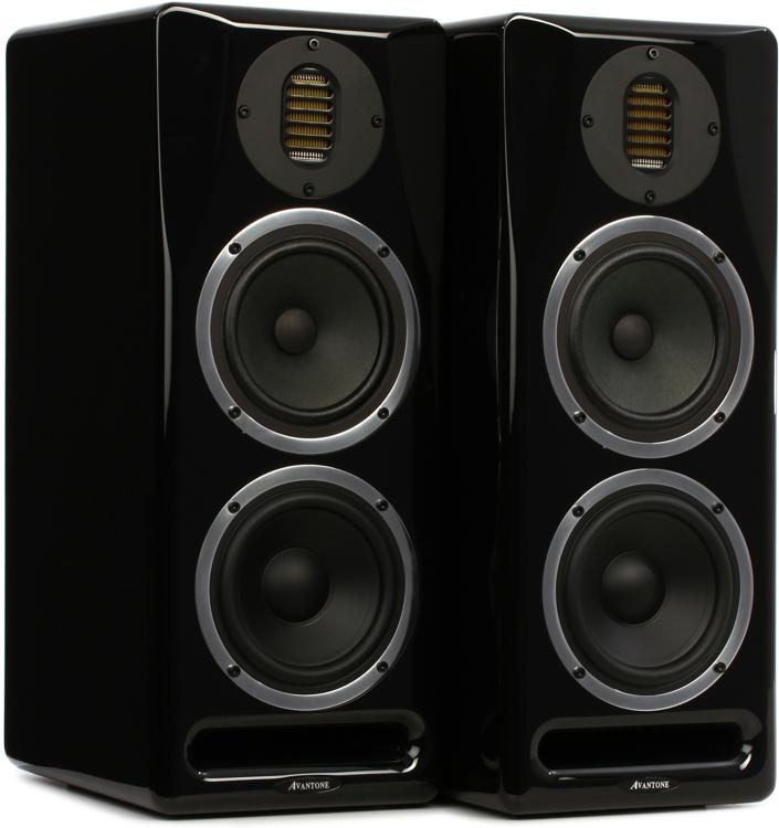 Avantone Pro Mt B Mix Tower Active 3-Way Studio Monitors, Black (Pair) 