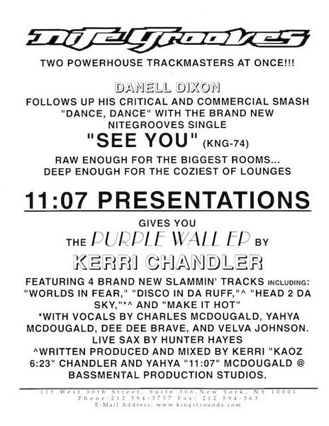 Purple Wall EP Kerri Chandler