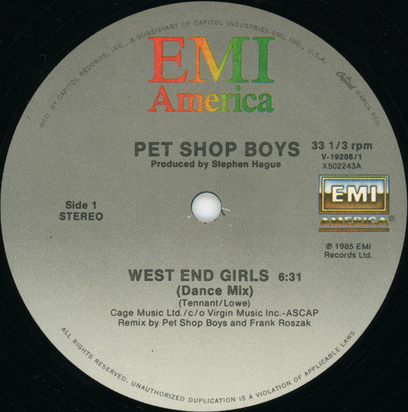 West End Girls | Rectangle Triangle  