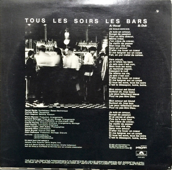 Tous Les Soirs, Les Bars Alain DeRoque