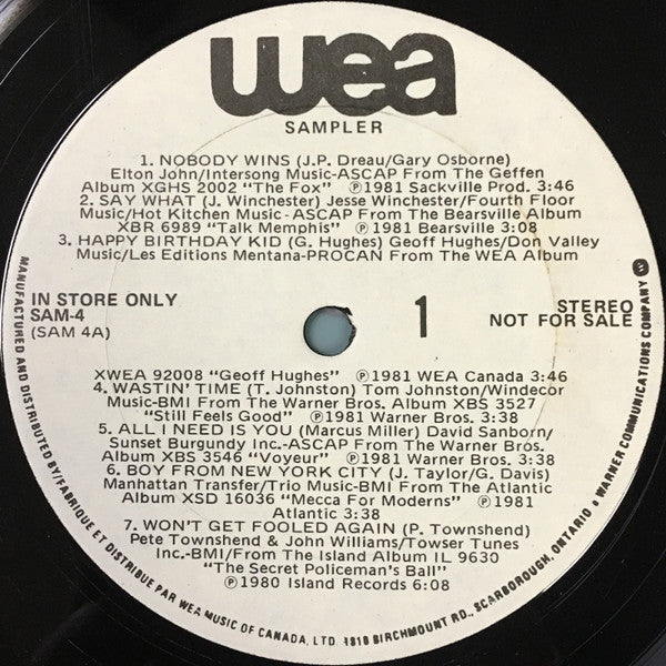 WEA Sampler Volume 4 | Rectangle Triangle | WEA Sampler Volume 4 offers a carefully curated selection of tracks showcasing diverse musical style 