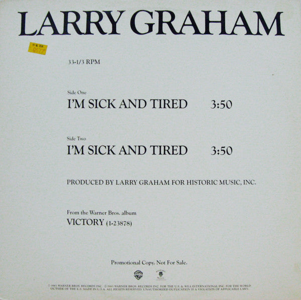 Je suis malade et fatigué 2 Larry Graham
