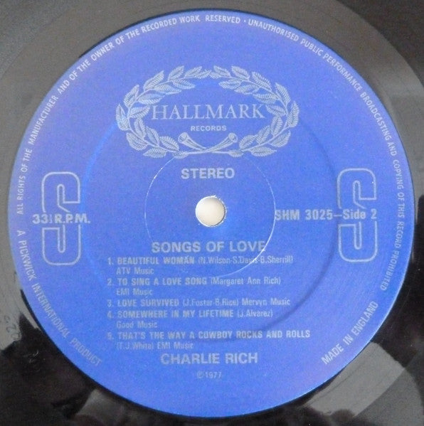 Chansons d'amour Charlie Rich