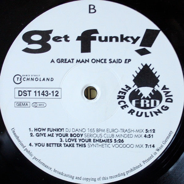Get Funky (A Great Man Once Said EP) Fierce Ruling Diva