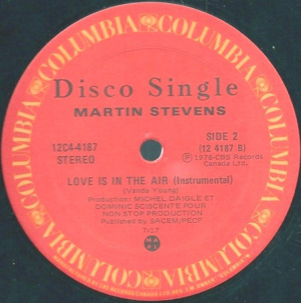 L'amour est dans l'air Martin Stevens