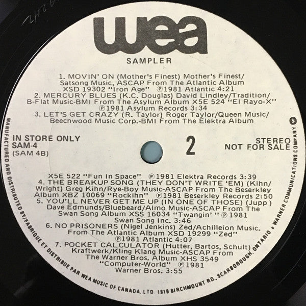 WEA Sampler Volume 4 | Rectangle Triangle | WEA Sampler Volume 4 offers a carefully curated selection of tracks showcasing diverse musical style 