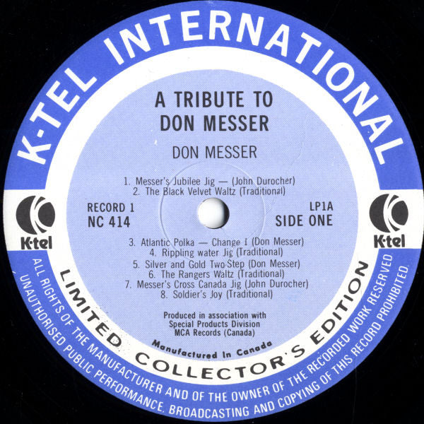 A Tribute To Don Messer | Rectangle Triangle