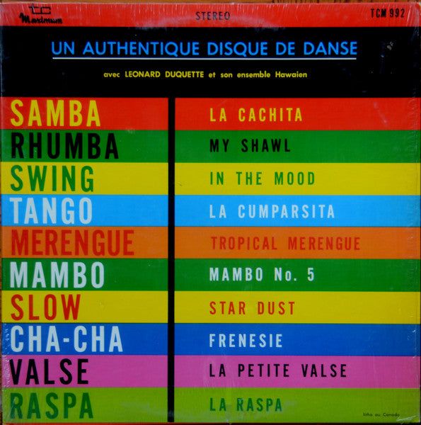 Un Authentique Disque De Danse Léonard Duquette Et Son Ensemble