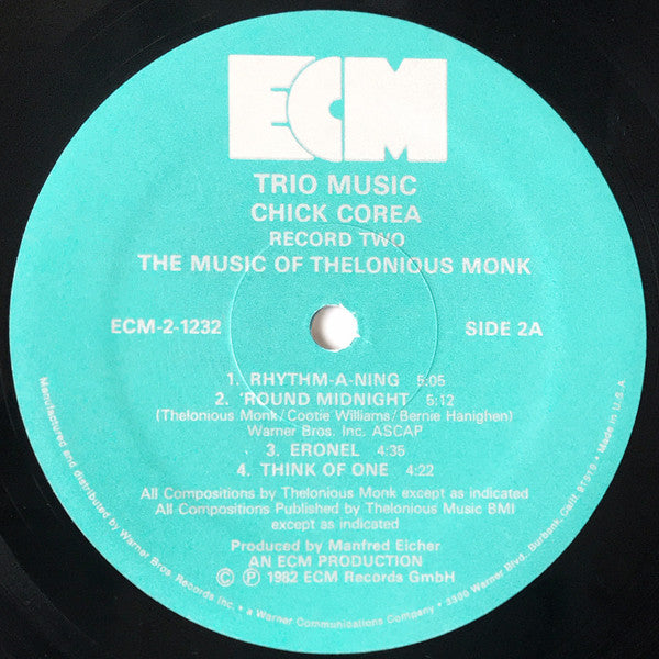 Trio Music Chick Corea,Miroslav Vitous,Roy Haynes
