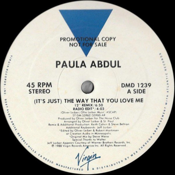 (It's Just) The Way That You Love Me Paula Abdul