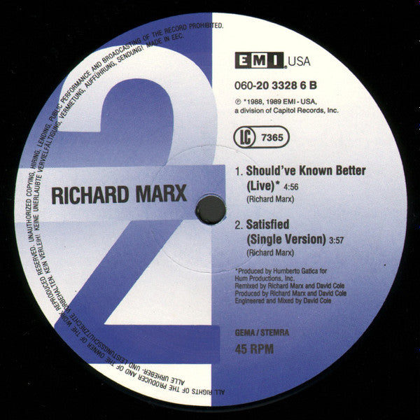 Satisfait 3 Richard Marx