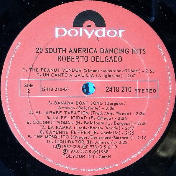 20 South America Dancing Hits Roberto Delgado