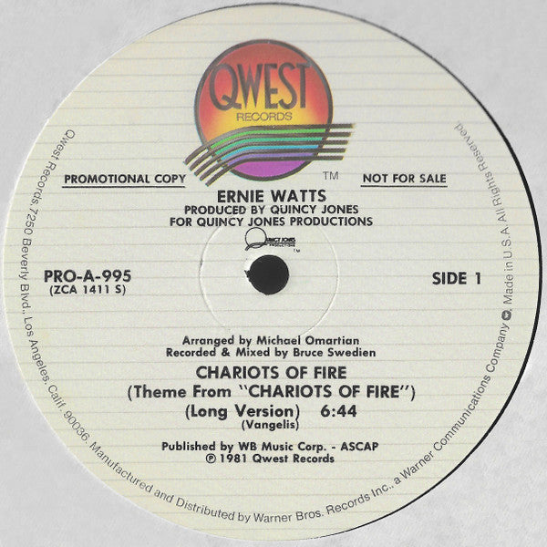 Les chariots de feu Ernie Watts