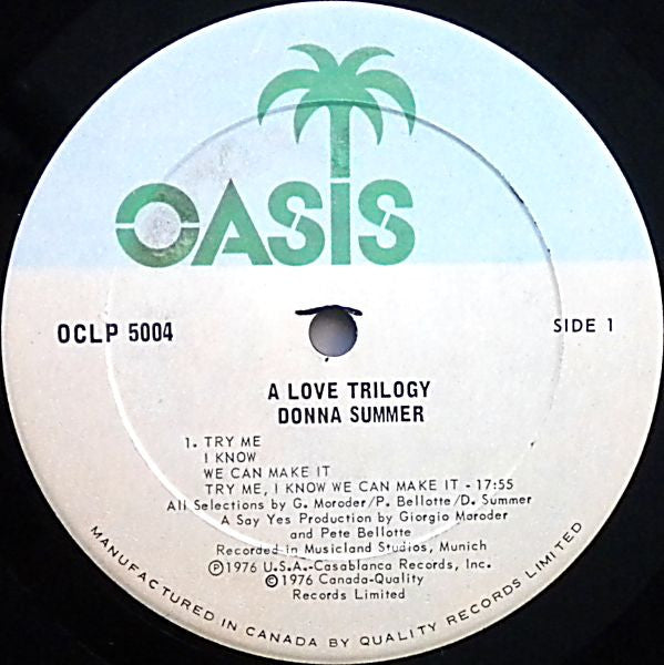Une trilogie d'amour Donna Summer