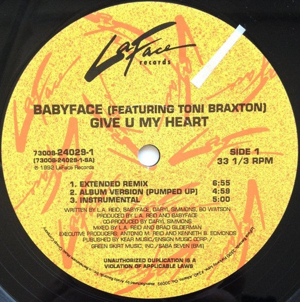 Give U My Heart Babyface,Toni Braxton