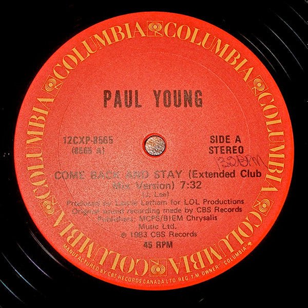 Revenez et restez (Extended Club Mix) Paul Young