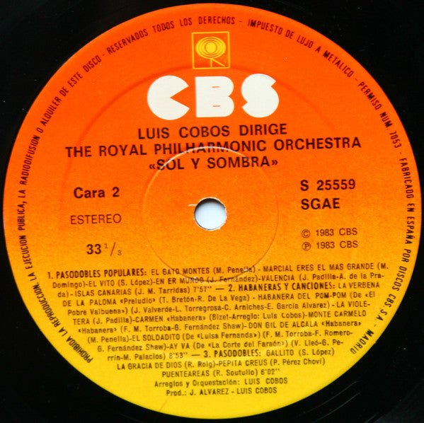 Sol Y Sombra Luis Cobos,Royal Philharmonic Orchestra
