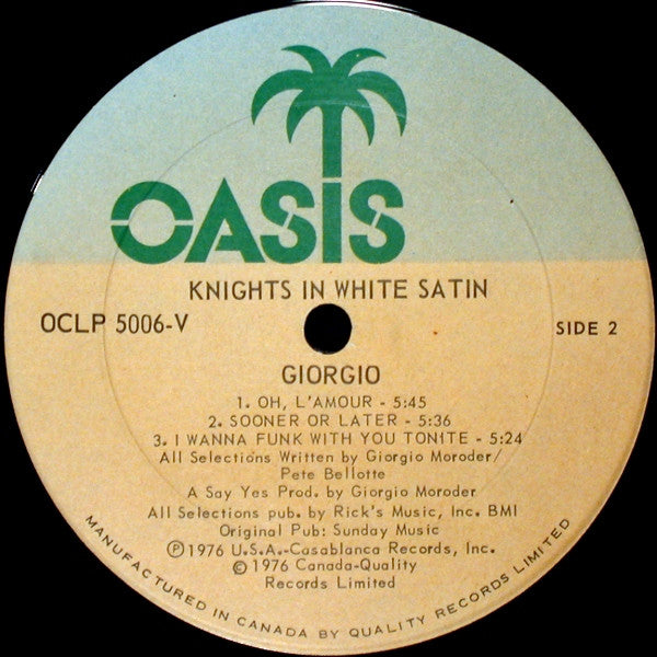 Chevaliers en satin blanc 2 Giorgio Moroder
