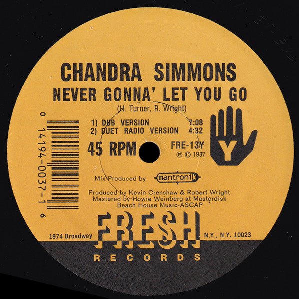 Je ne te laisserai jamais partir Chandra Simmons